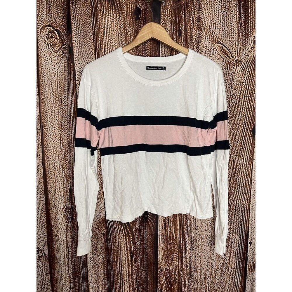 Abercrombie & Fitch Womens White Long Sleeve Lightweight Sweater Size Small